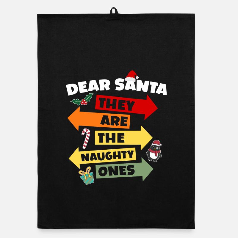 Design de flèches de Cher Père Noël Vilains Torchon bio