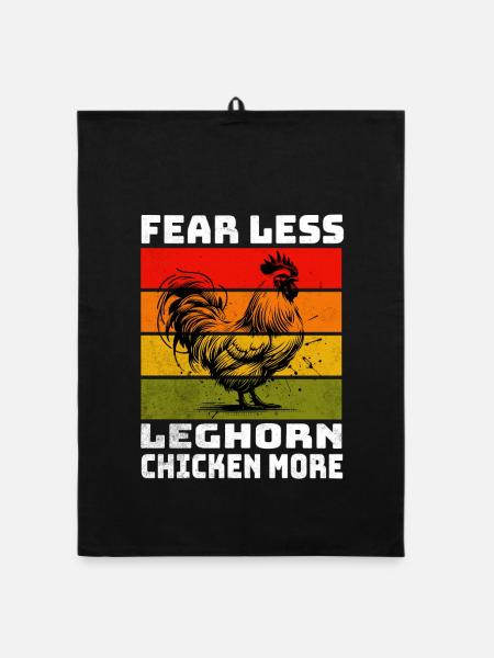 Leghorn Chicken Leghorn Hühner - Organic Geschirrtuch - Schwarz - Vorne