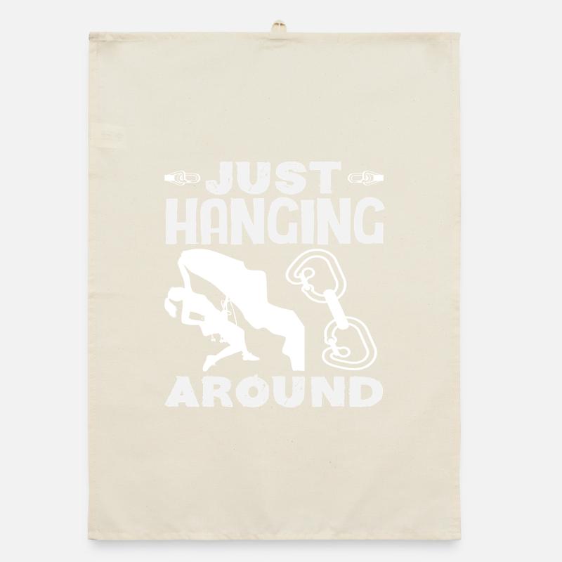 Just Hanging Around Fun Climbing Organic dish towel