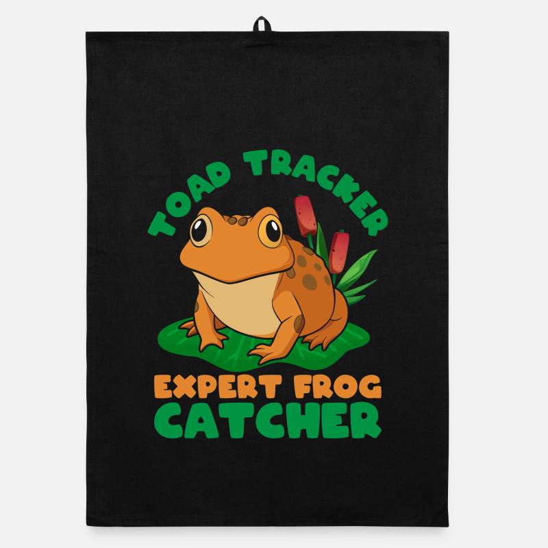 Frog Catcher Toad Tracker Expert Frog Organic Geschirrtuch
