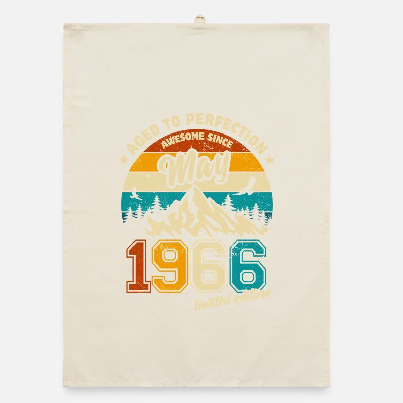 Awesome since May 1966 | Birthday | Gift Organic dish towel