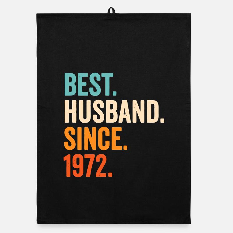Best Husband Since 1972 Organic dish towel