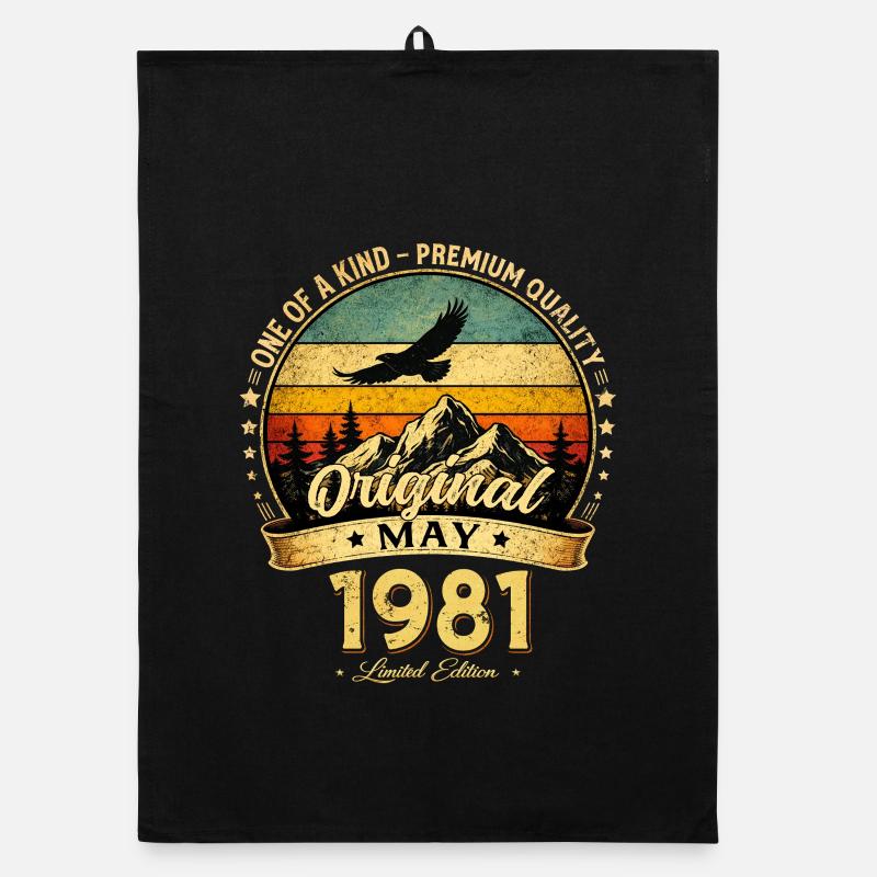 45. Geburtstag Geschenk Mann Original Mai 1981 Organic Geschirrtuch