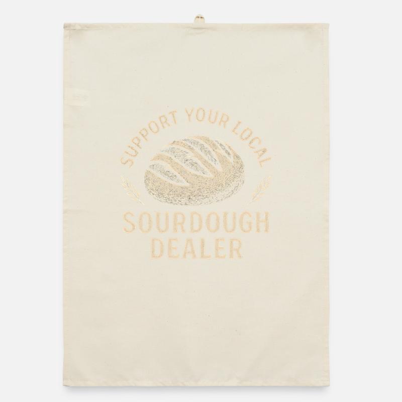 Backen Bäcker Bäckerin Sauerteig Brot Geschenkidee Organic Geschirrtuch