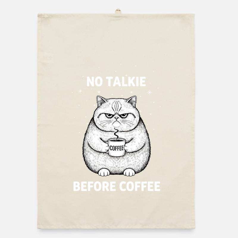 Pas de conversation devant un chat amateur de café Torchon bio