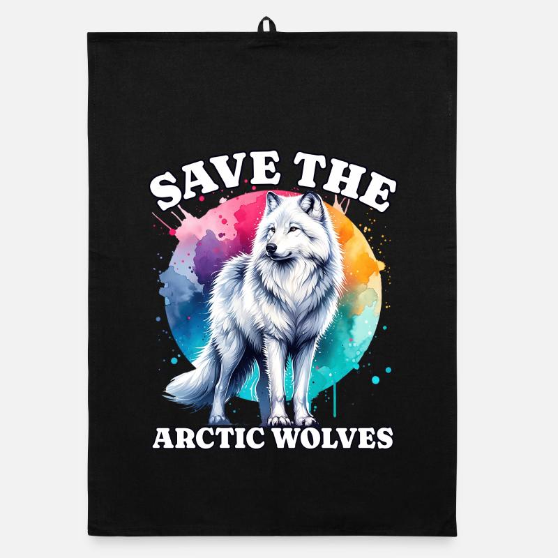 Polarwolf Save Arctic Wolf Organic Geschirrtuch