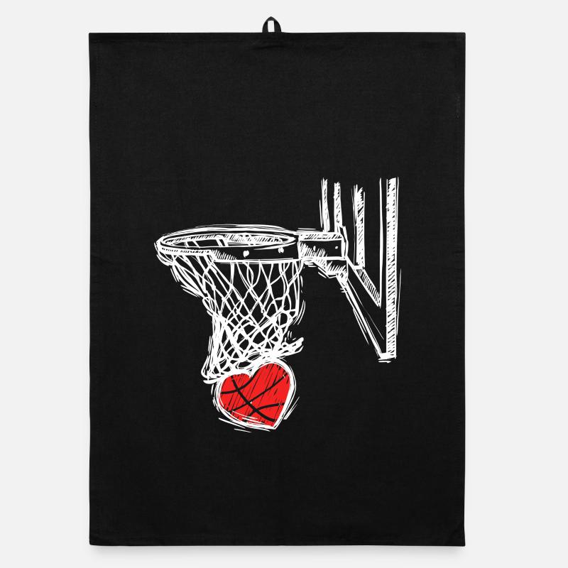 Heart Hoop Dunk Organic dish towel