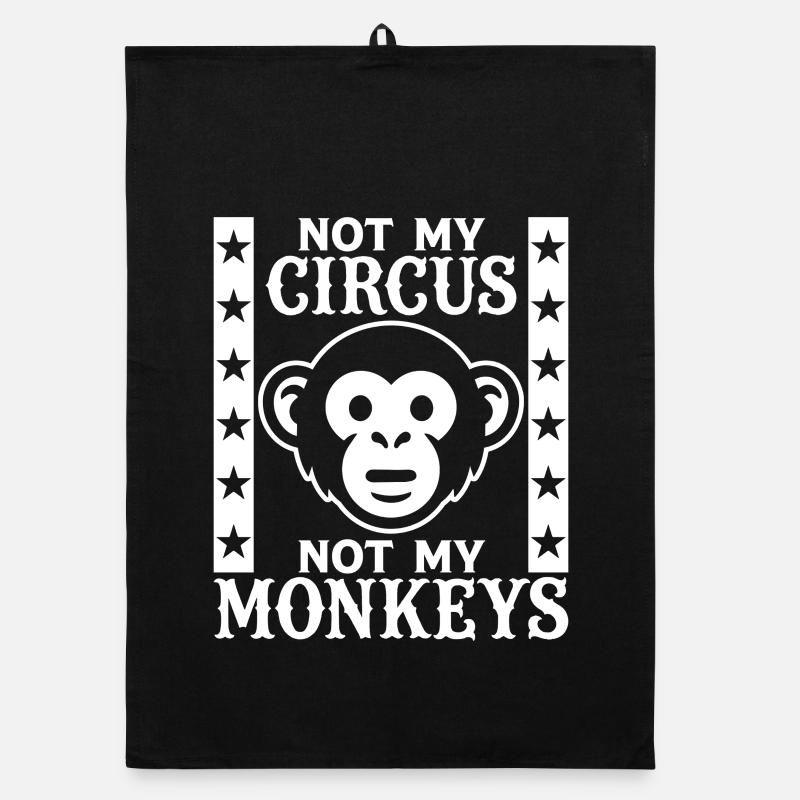 Pas mon cirque, pas mes singes Torchon bio