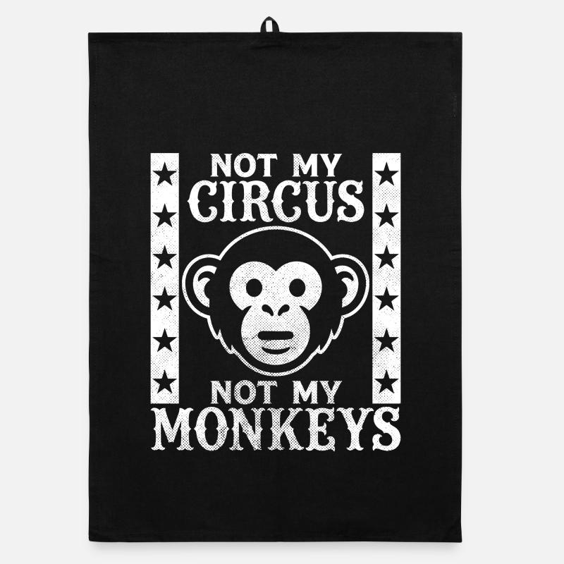Pas mon cirque, pas mes singes Torchon bio