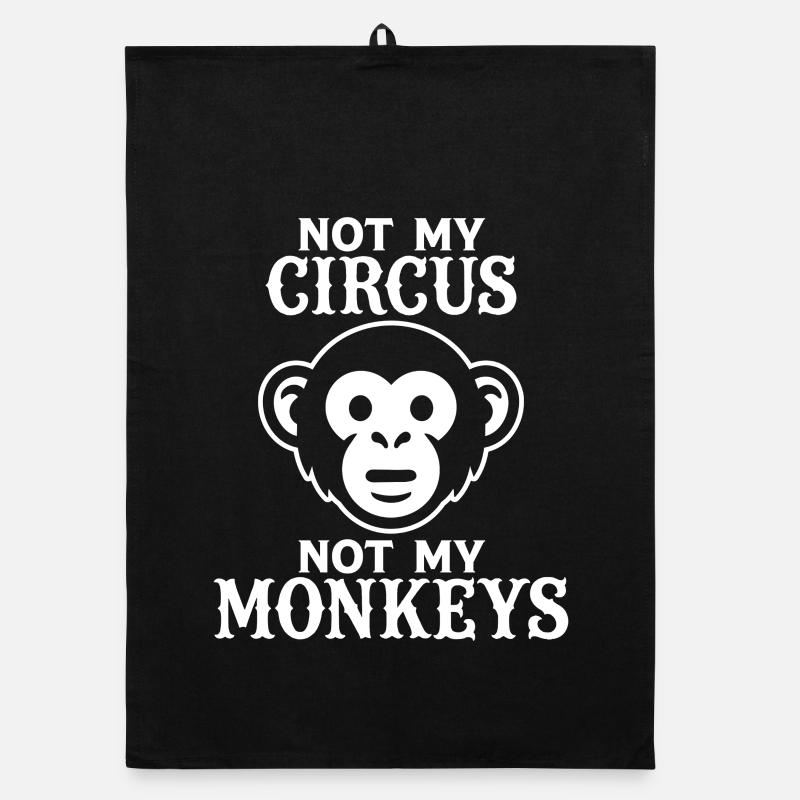 Pas mon cirque, pas mes singes Torchon bio