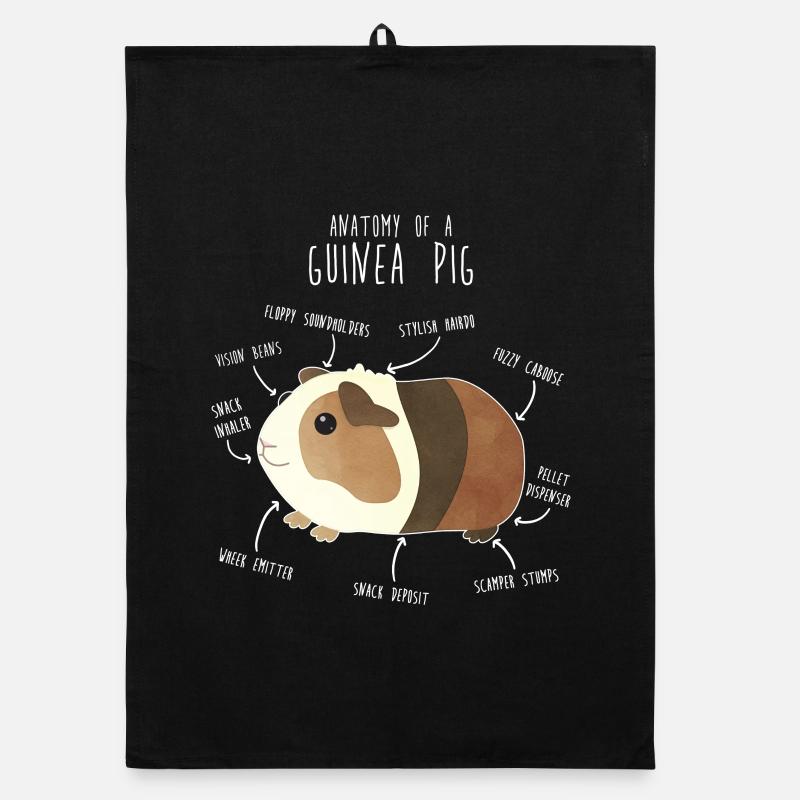 Anatomie des cochons d’Inde Torchon bio