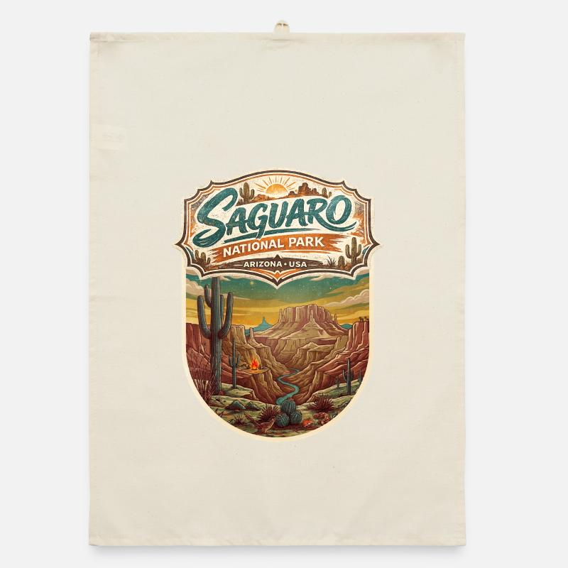 Patch ancien du parc national de Saguaro Torchon bio
