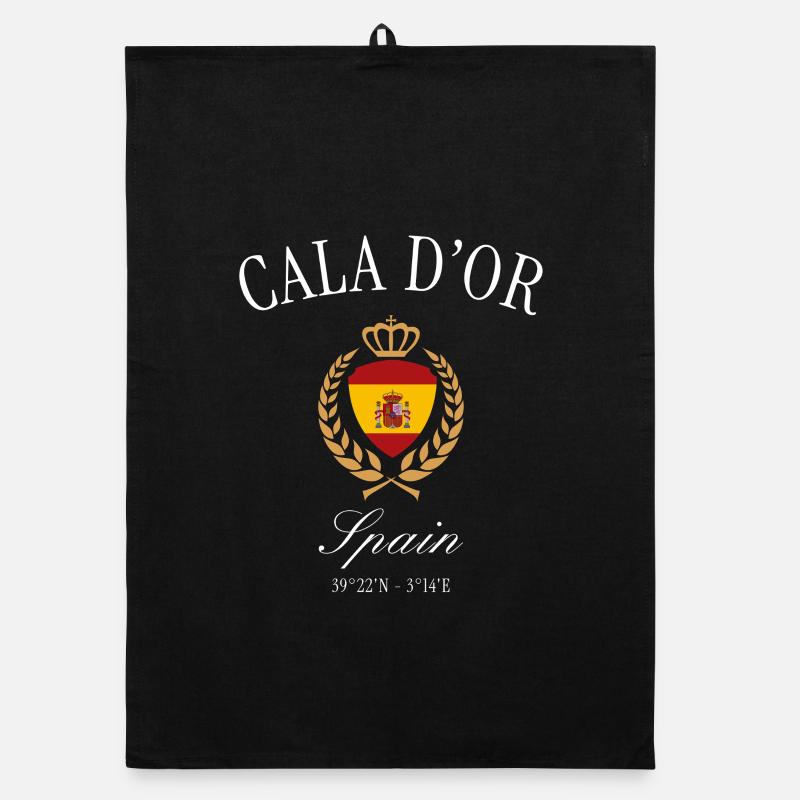 Cala d’Or Mallorca Spanien Wappen – Reise Souvenir Organic Geschirrtuch