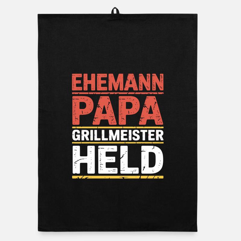 Father's Day Grill Master Dad Husband Men Organic dish towel