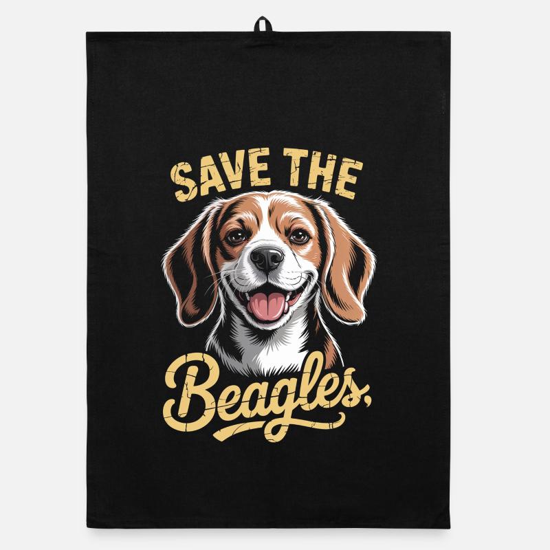 Save the Beagles Illustration Torchon bio