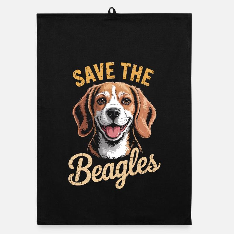 Save the Beagles Beagle Rescue Tee Organic dish towel