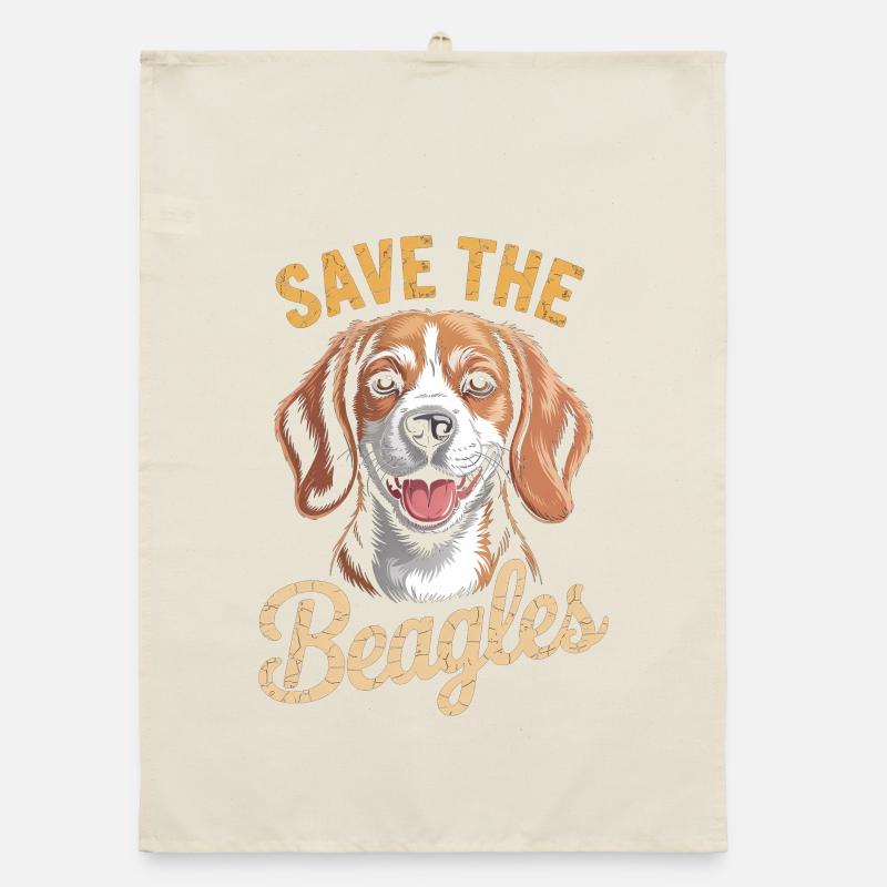 Save the Beagles Beagle Rescue Tee Organic dish towel