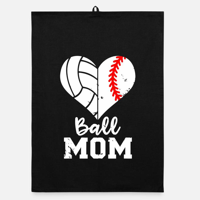 Ball-Mom-Herz-Splitter Organic Geschirrtuch