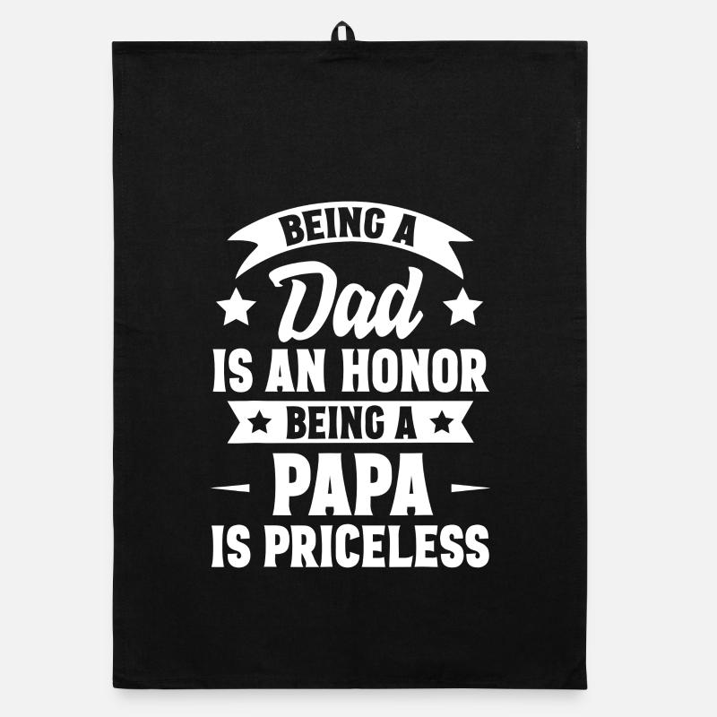 Papa Priceless: Dad Honor Tee Organic dish towel