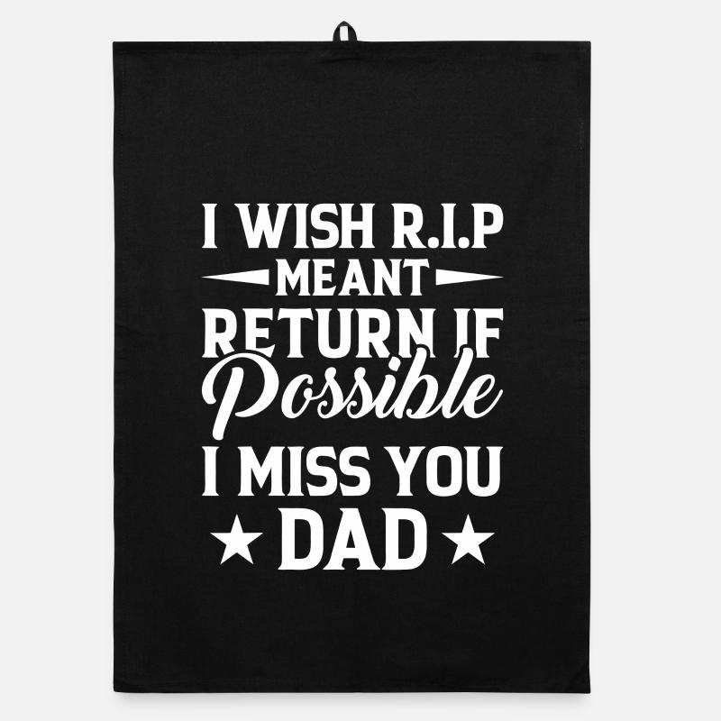 Typographie de l’hommage à Missing Dad RIP Torchon bio