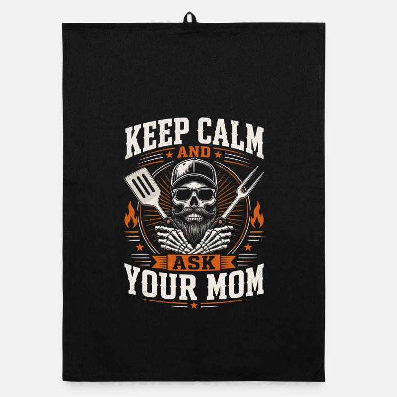 Quiet Dad Asks Mom Funny Father Jokes Organic dish towel