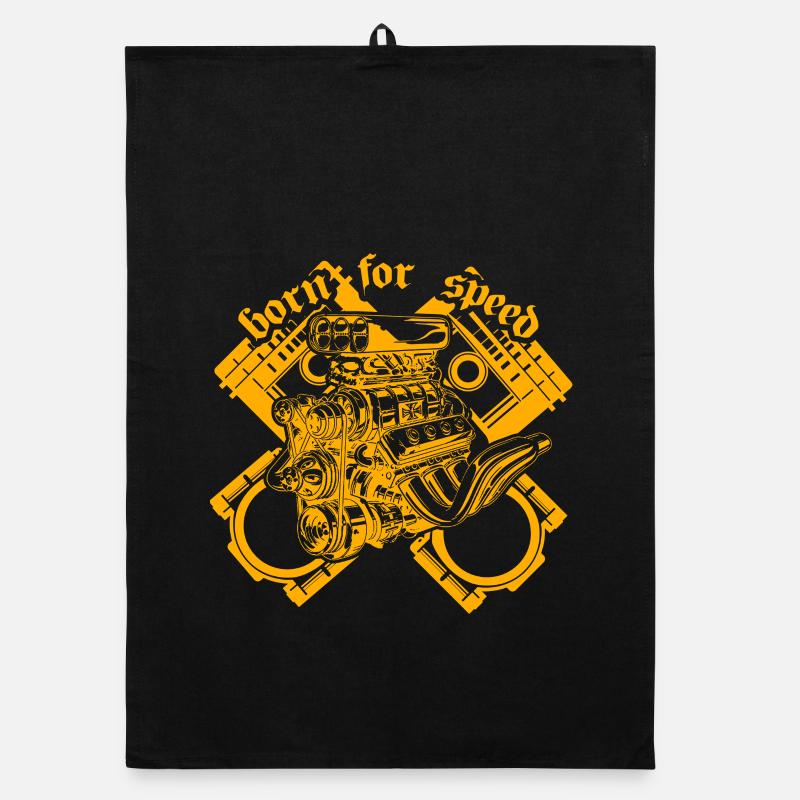 Born for Speed Geschenk Mechanic Power Organic Geschirrtuch