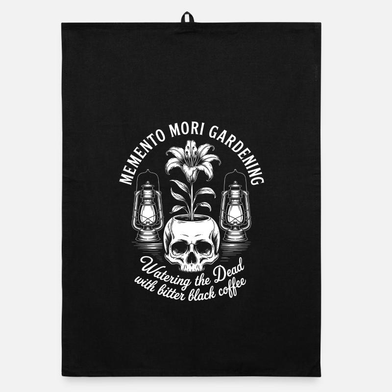 Elemento Mori Gardening Skull Coffee Organic Geschirrtuch