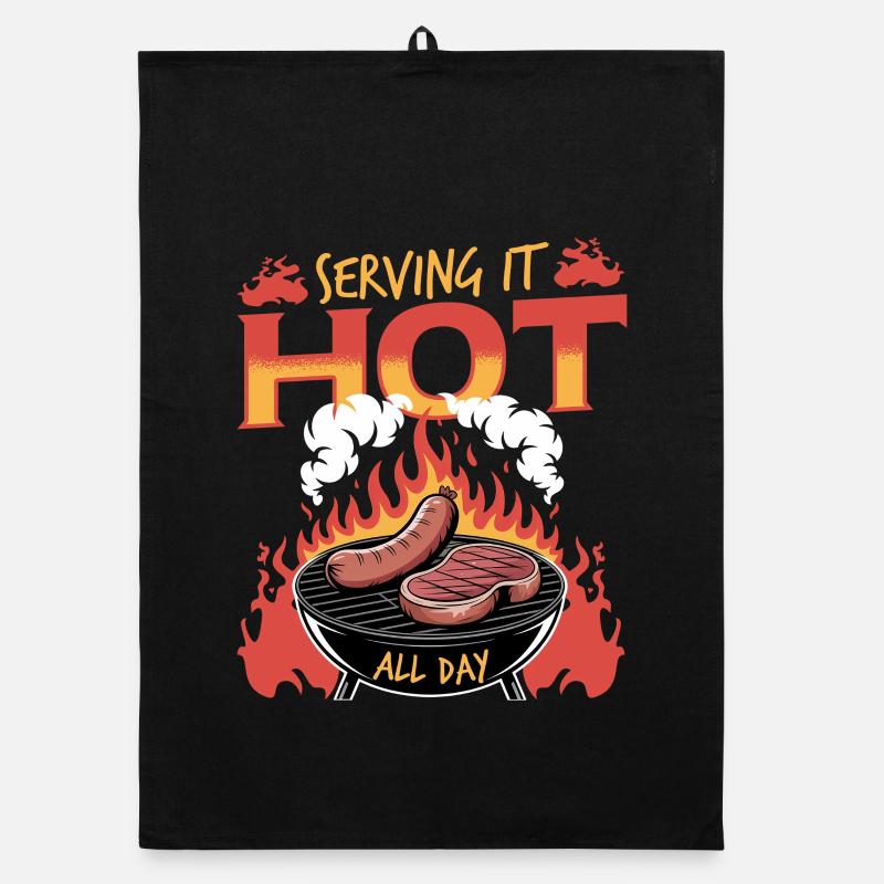 BBQ Grilling Meat Smoking Barbecue Organic Geschirrtuch