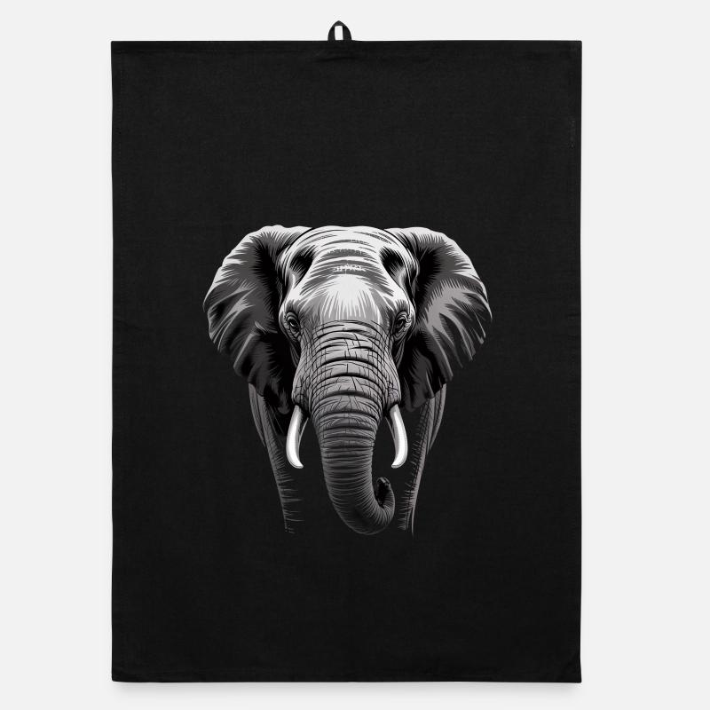 Éléphant tête d’éléphant Torchon bio