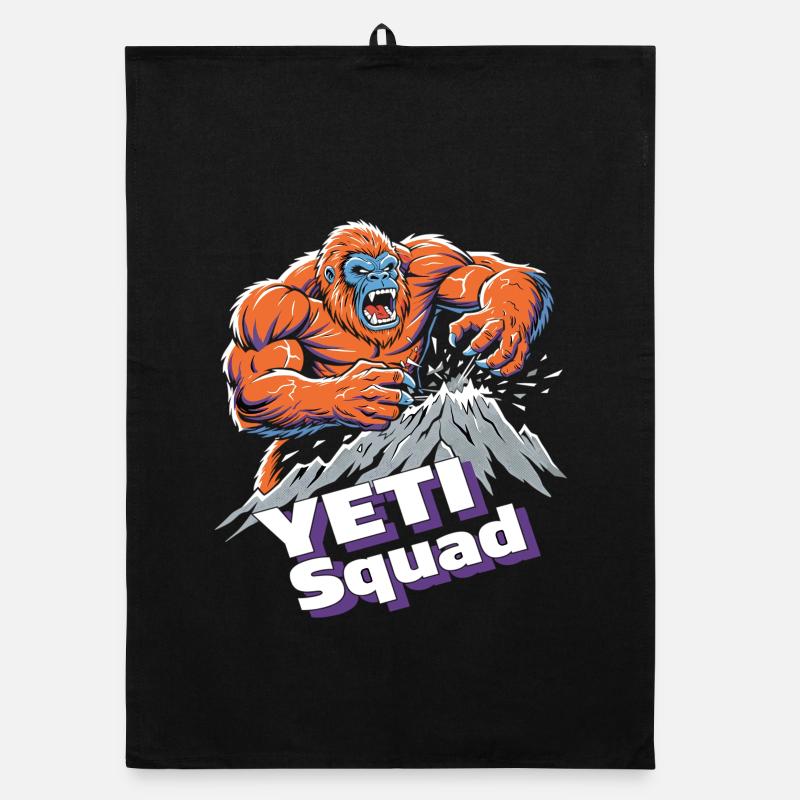Yeti Squad Monster Berg Abenteuer Organic Geschirrtuch