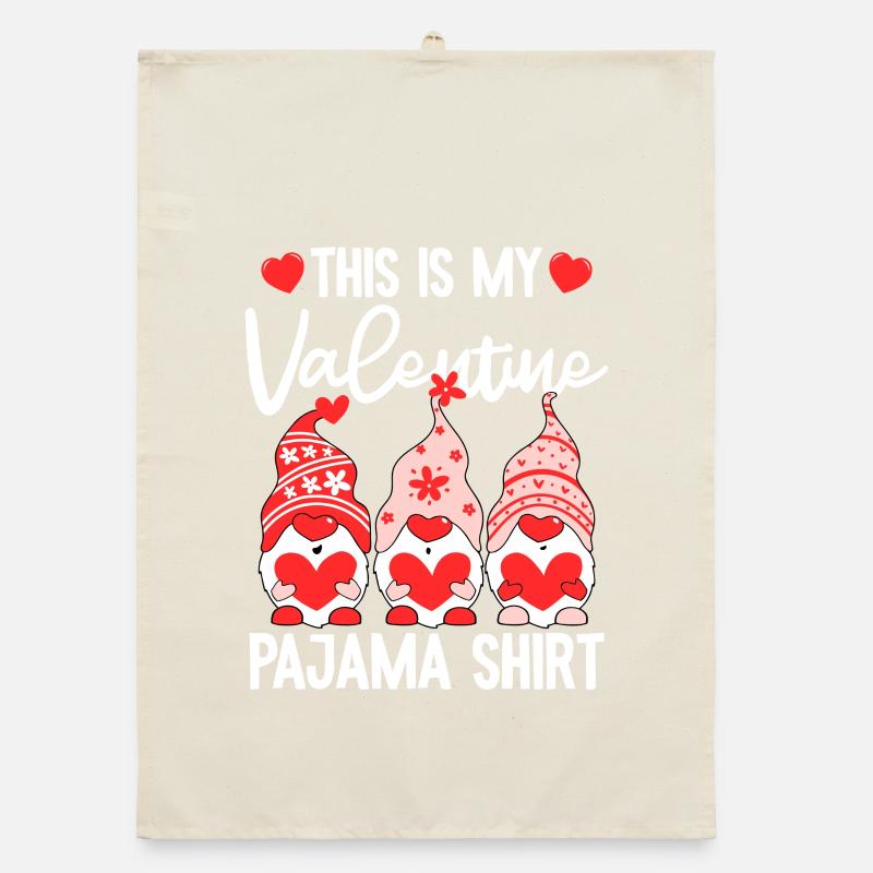 Valentine Gnome Pyjama-Hemd Organic Geschirrtuch
