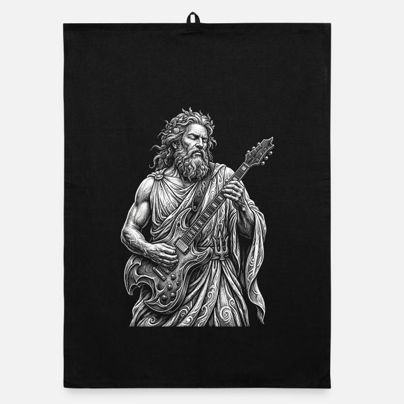 Poséidon joue de la guitare Torchon bio