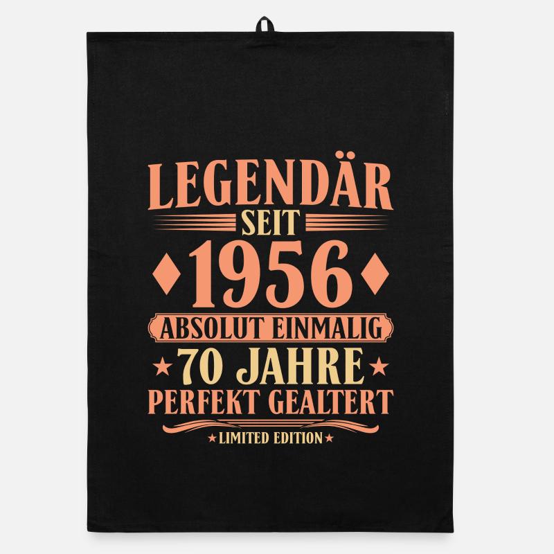 1956 Geboren - Absolut Einmalig 70. Geburtstag Organic Geschirrtuch