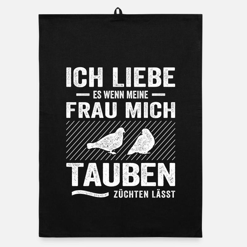 Taubenflüsterer brieftaubenzucht Taubenzüchter Organic Geschirrtuch
