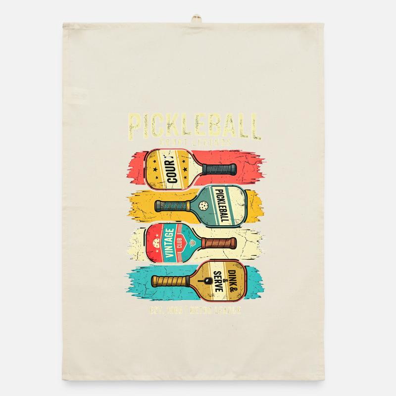  Funny Was That Out? Retro Pickleball Paddle Organic Geschirrtuch