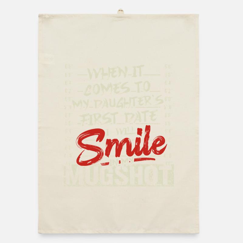 Protective Dad Mugshot Organic dish towel