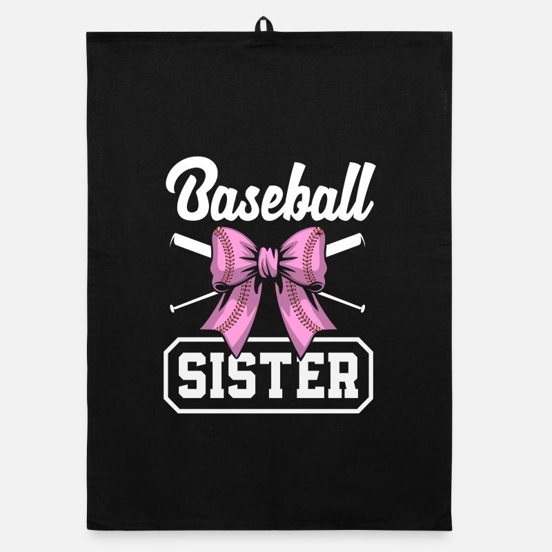 Baseball Sœur Bow Bat Rose Torchon bio
