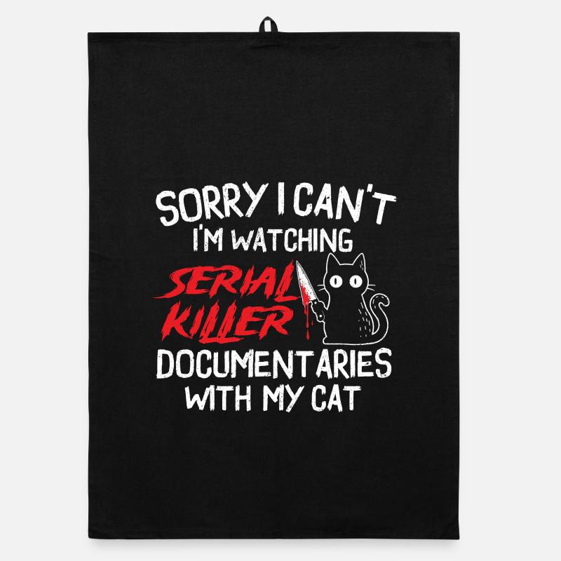 Serial Killer Docs mit Cat schauen Organic Geschirrtuch