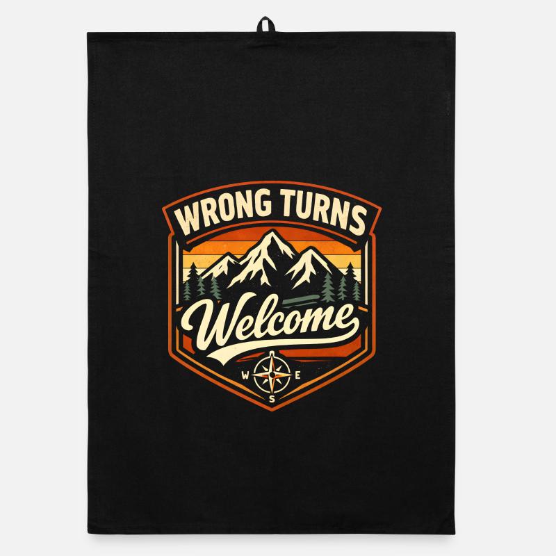 Wrong turn welcome | Adventure Organic dish towel