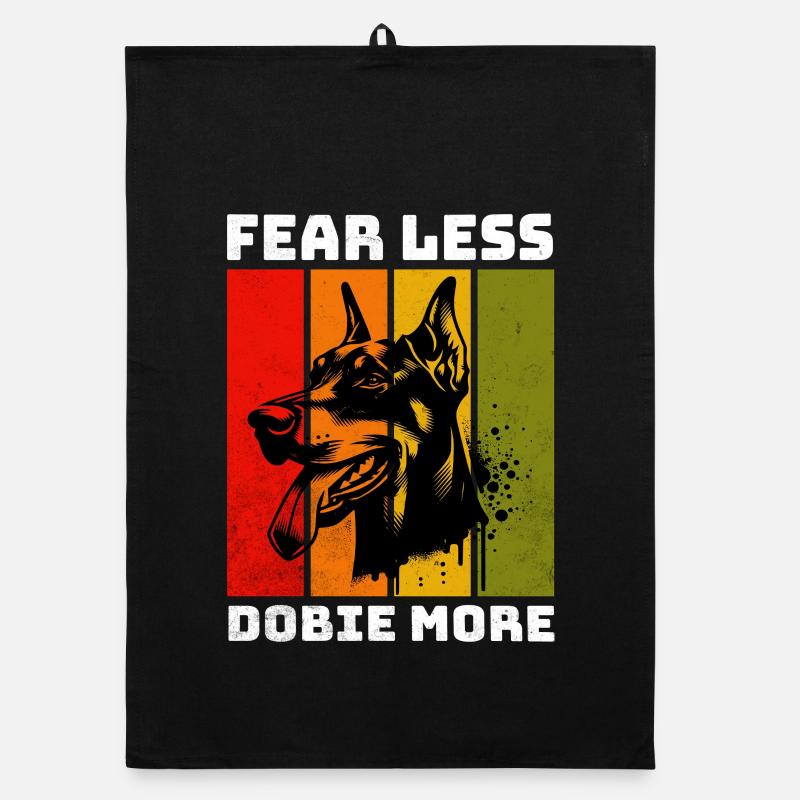 Doberman Dobermann Organic dish towel