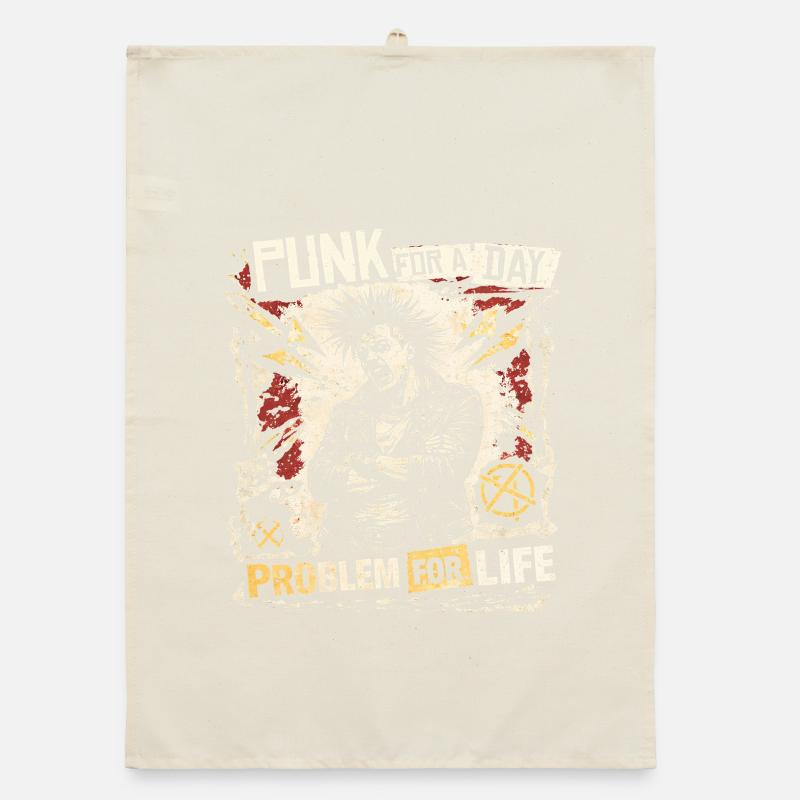 Punk For A Day Organic dish towel