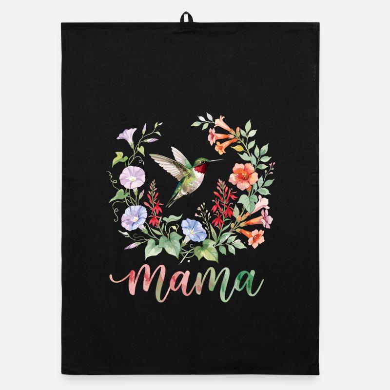 Rubinkehlige Kolibris Mama Mama Organic Geschirrtuch