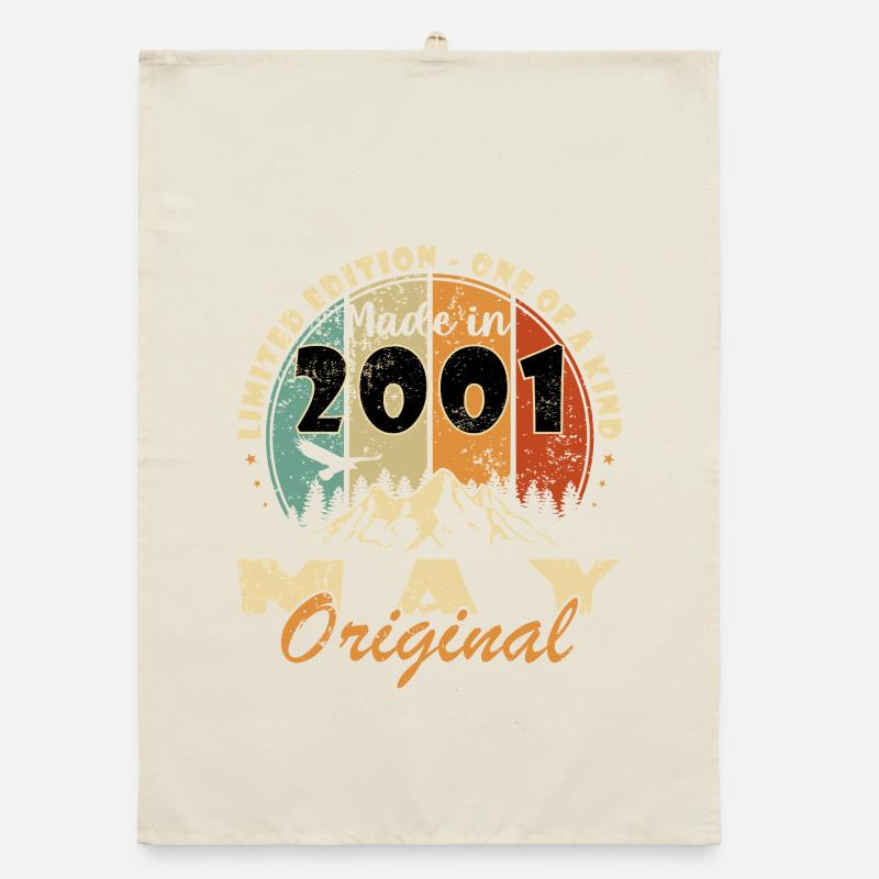 25. Geburtstag Geschenk Original Mai 2001 Organic Geschirrtuch