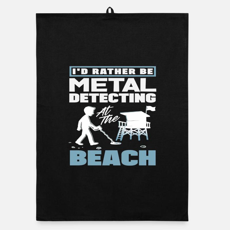 Prefer Probing On The Beach Metal Detector Organic dish towel