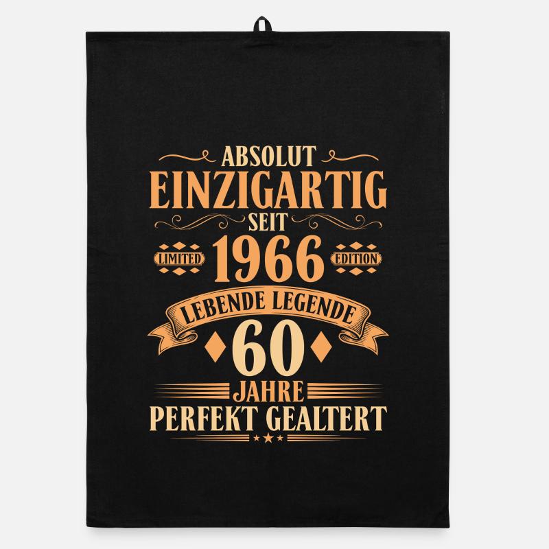 Einzigartig seit 1966 - 60. Geburtstag Vintage Organic Geschirrtuch