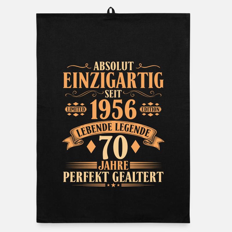 Einzigartig seit 1956 - 70. Geburtstag Vintage Organic Geschirrtuch