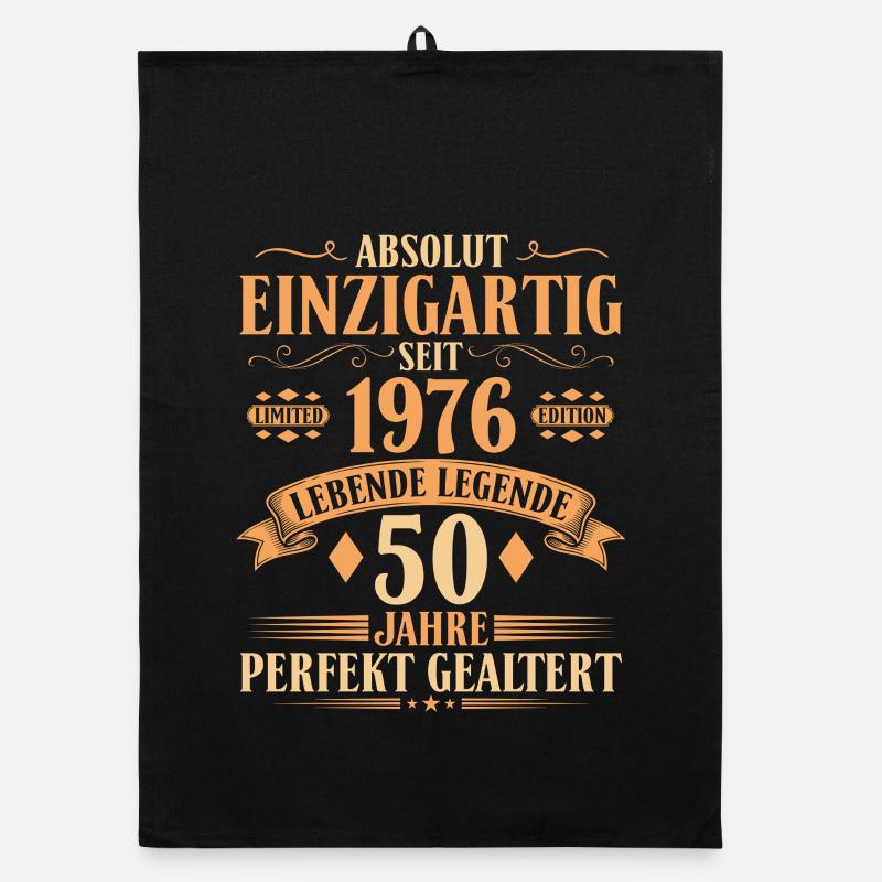 Einzigartig seit 1976 - 50. Geburtstag Vintage Organic Geschirrtuch