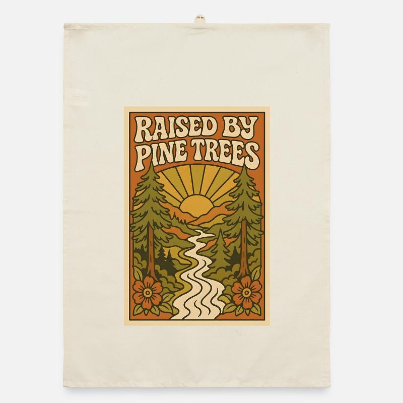 Raised by pine trees | Forest Outdoor Organic dish towel