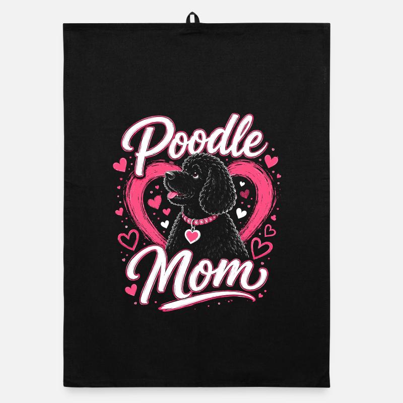 Conception du cœur de la maman caniche Torchon bio