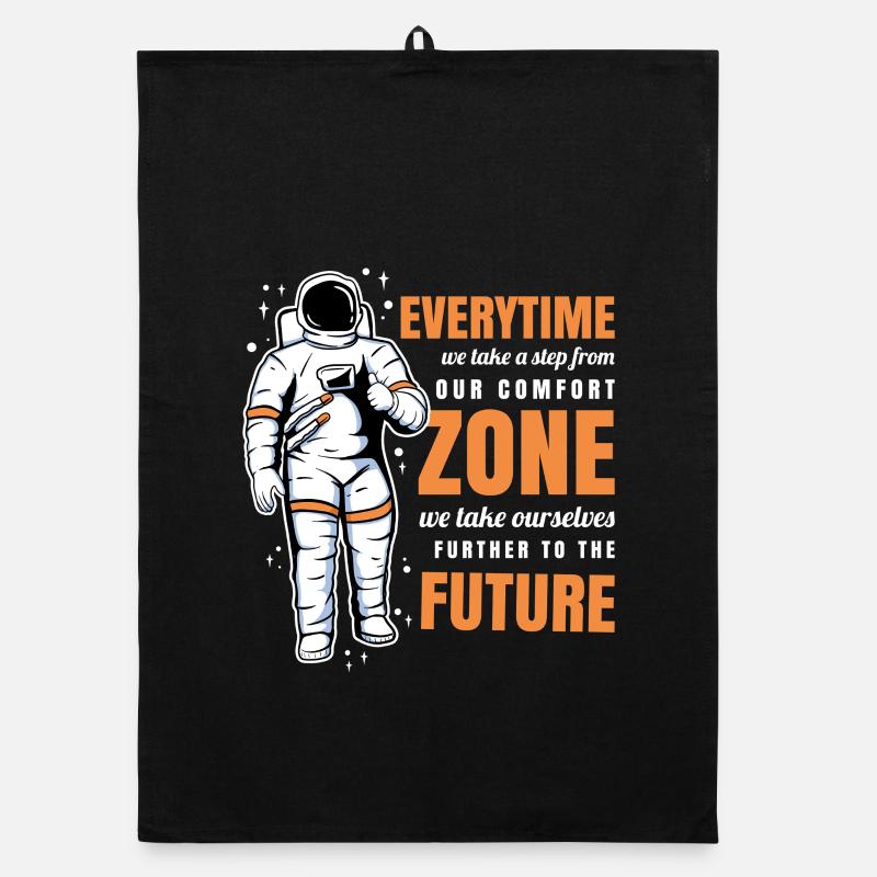 Everytime Zone Future Astronaut Space Graphic Organic Geschirrtuch